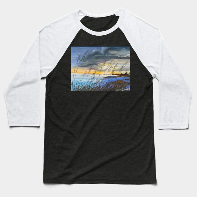 Seascape Baseball T-Shirt by Bill Cameron Fine Art